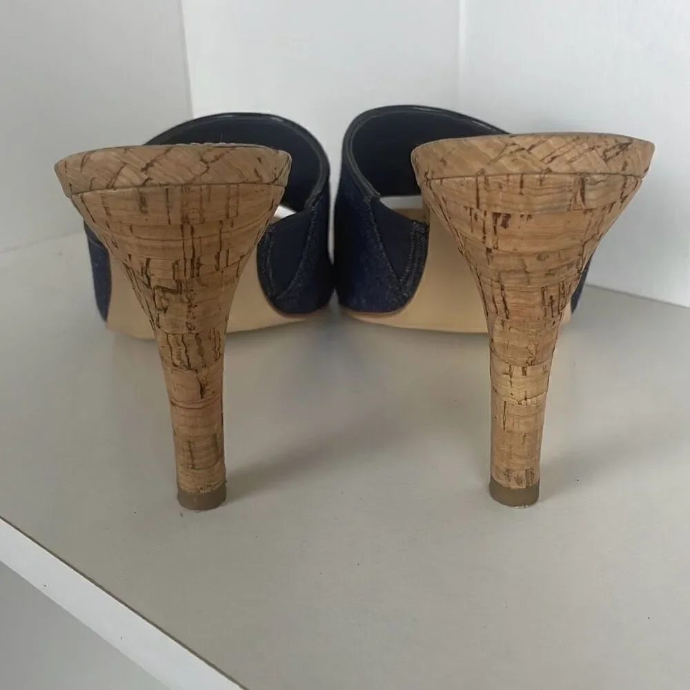 Anne Klein Ohno Denim Mule Sandals 8